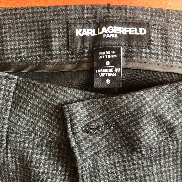 Karl Lagerfeld Paris Checkered Ankle Pants size 8 - Picture 10 of 15